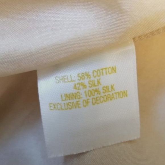 Kate Spade Champagne Lucille Ruffle Neckline Silk Flowy V Neck Classic Dress - Picture 5 of 5